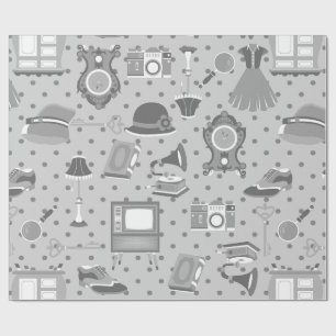 Papel De Presente nostalgia antiquada flapper antiga decor