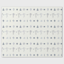 Papel De Presente Nostalgic Christmas Ornament Stripe Wrapping Paper