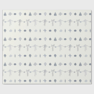 Papel De Presente Nostalgic Christmas Ornament Stripe Wrapping Paper
