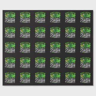 Papel De Presente Not Lucky Simply Blessed Christian