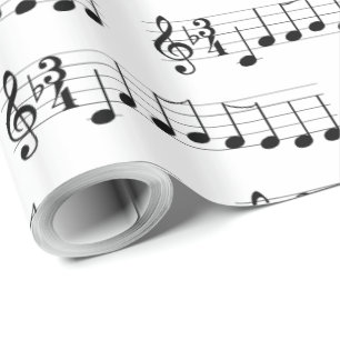 Papel De Presente Notas da música nós desejamos-lhe o Feliz Natal