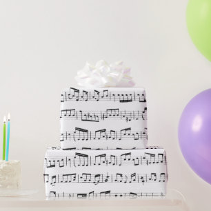 Papel De Presente Notas de música em branco