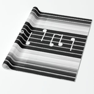 Papel De Presente Notas musicais das cerdas