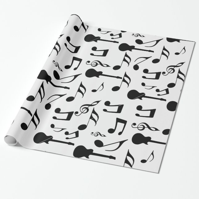 Papel De Presente Notas musicais - design da partitura (Desenrolado)