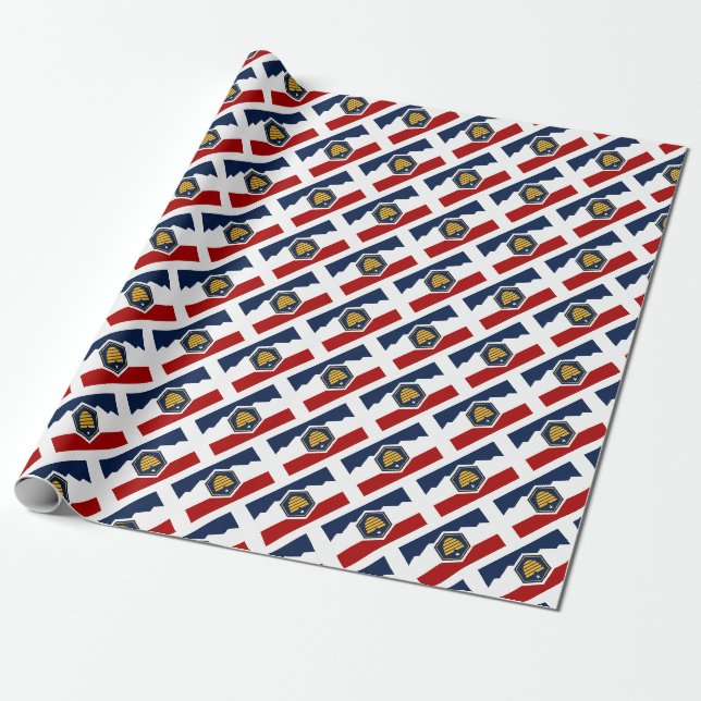 Papel De Presente Nova bandeira de Utah (Desenrolado)