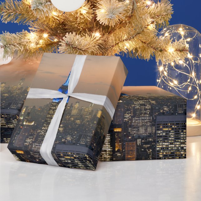 Papel De Presente Nova Iorque Empire State Building Iconic Poster (Feriados)