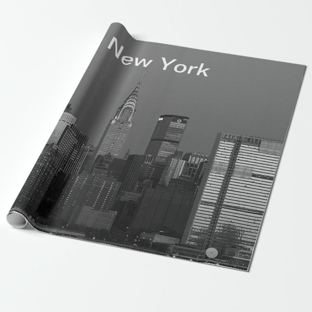 Papel De Presente Nova Iorque Manhattan Empire State Building Wra (Desenrolado)