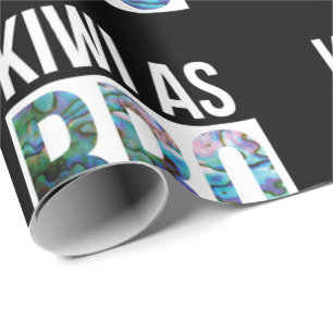 PAPEL DE PRESENTE NOVA ZEALAND KIWI COMO BRO SIMPLES PAUA