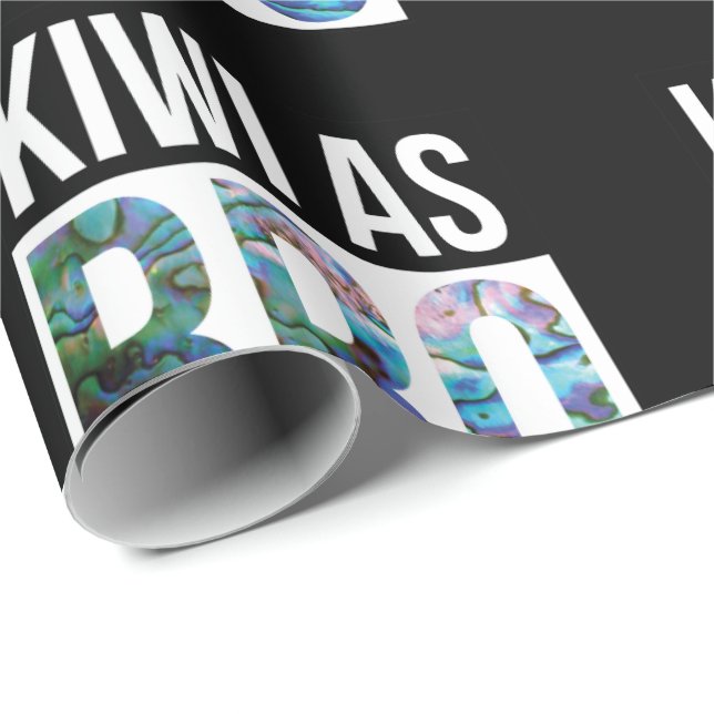 PAPEL DE PRESENTE NOVA ZEALAND KIWI COMO BRO SIMPLES PAUA (Ponta do rolo)