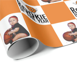 Papel De Presente Novato Do Ano De Basquete Personalizado