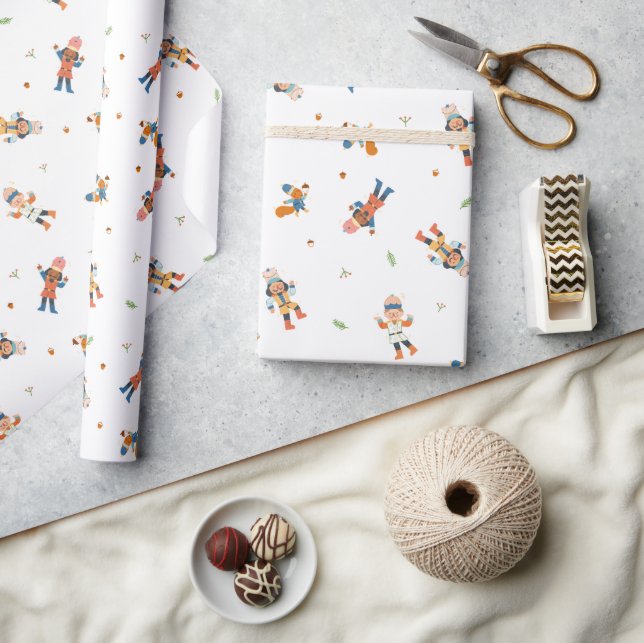 Papel De Presente Nozes de Natal (Artesanato)