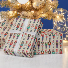 Papel De Presente Nozes de Natal Coloridos