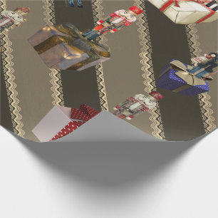 Papel De Presente Nozes malucos em pé em presentes castanhos