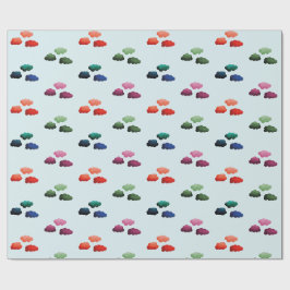 Papel De Presente Nuages multicolores à l'aquarelle
