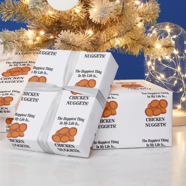 Papel De Presente Nugget de Frango Fast Food Engraçado Nugget de Fra (Feriados)