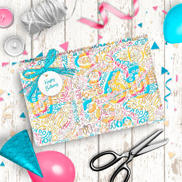 Papel De Presente Número de Aniversário Cloud 60 B ID270