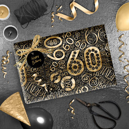 Papel De Presente Número de Aniversário Cloud 60 C ID270