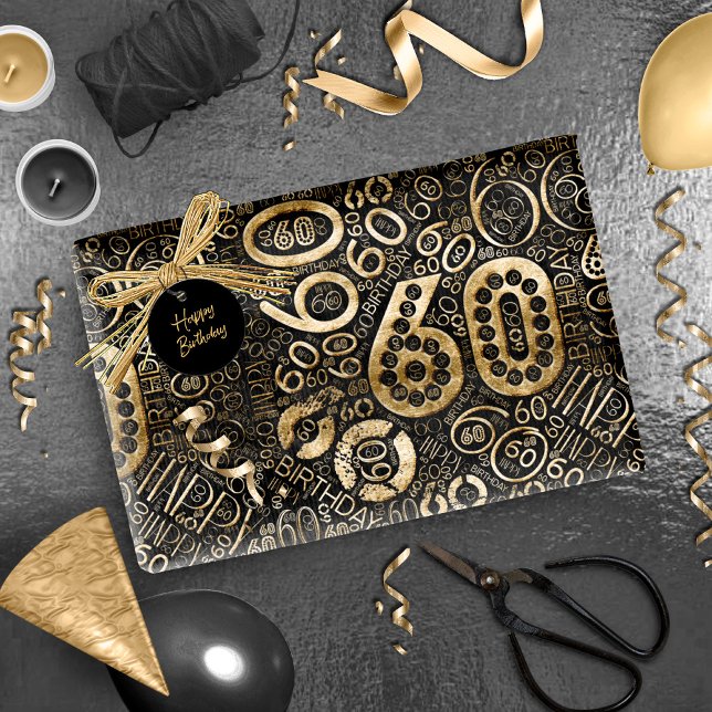 Papel De Presente Número de Aniversário Cloud 60 C ID270 (Criador carregado)