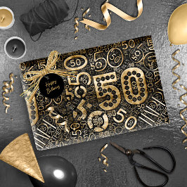 Papel De Presente Número de Aniversário Cloud Cinquenta C ID270