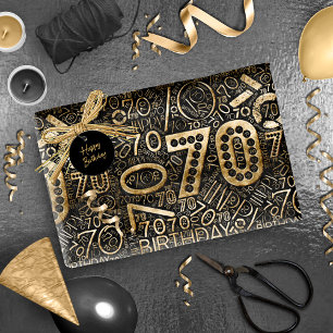 Papel De Presente Número de Aniversário Cloud Palavra Setenta C ID