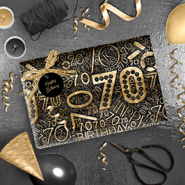 Papel De Presente Número de Aniversário Cloud Palavra Setenta C ID27