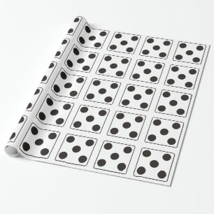 Papel De Presente Números DICE de tubarões 5 + seu backgr.
