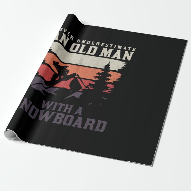 Papel De Presente nunca subestime um velho com um snowboard (Desenrolado)