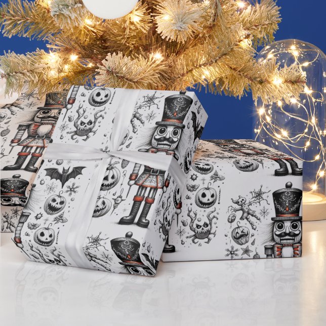 Papel De Presente Nutcracker assustador (Feriados)