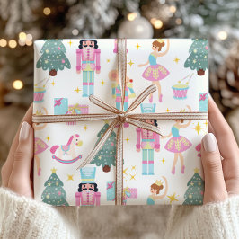 Papel De Presente Nutcracker Ballet Christmas Wrapping Paper