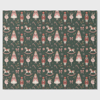 Papel De Presente Nutcracker Elegant Ballet Christmas