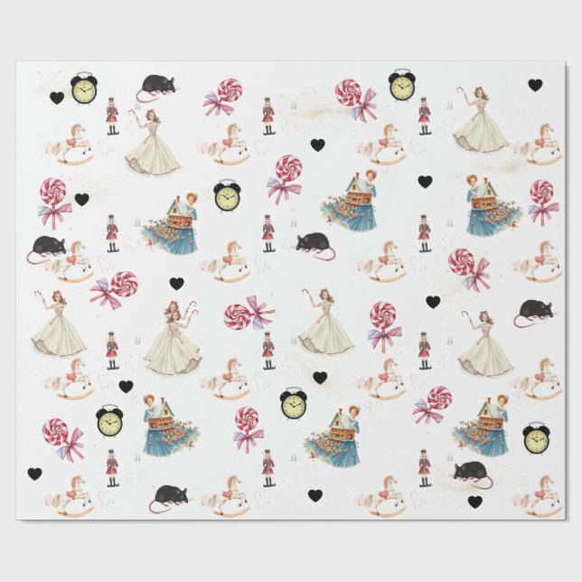 Papel De Presente Nutcracker Mother Ginger Sweets Wrapping Paper (Aberto)