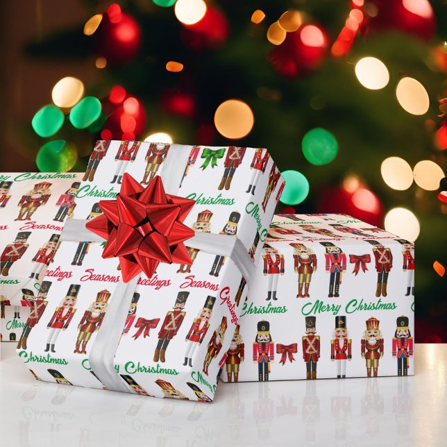 Papel De Presente Nutcracker Personalizar Nome Texto Personalizado N (Criador carregado)