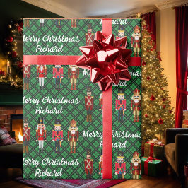Papel De Presente Nutcracker Personalizar Nome Texto Personalizado N
