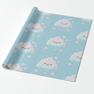 Papel De Presente Nuvem sorridente e bonita