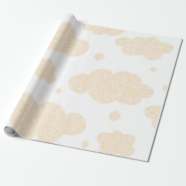 Papel De Presente nuvens beges sobre fundo branco