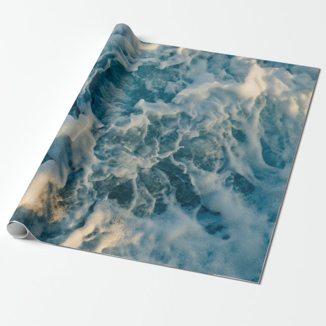 PAPEL DE PRESENTE NUVENS BRANCAS NO CÉU AZUL (Desenrolado)