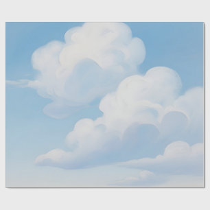 Papel De Presente Nuvens Céu Azul Sonhador