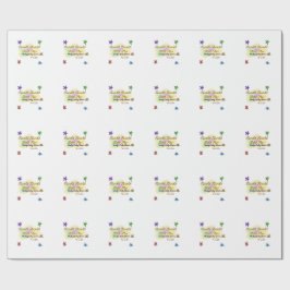 Papel De Presente Nuvens de arco-íris brilham Brilham Brilham Estrel