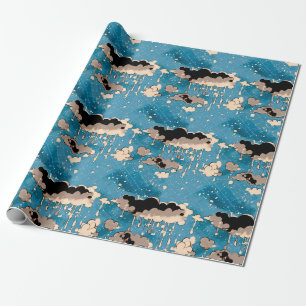 Papel De Presente Nuvens e Chuva