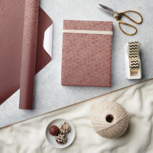 Papel De Presente Nuvens   Morango