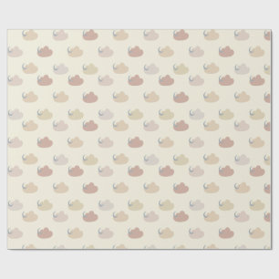 Papel De Presente Nuvens Pastel