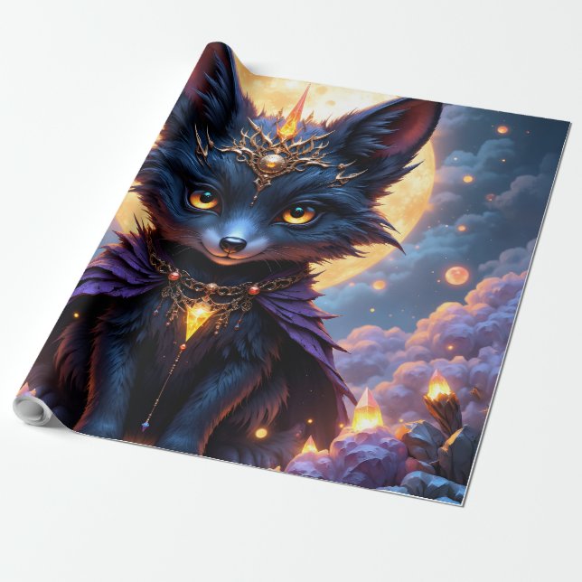 Papel De Presente Nyx – Guardião do Luar.  (Desenrolado)