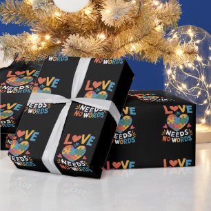 Papel De Presente O Amor Não Precisa de Palavras Conscientização sob