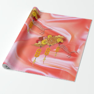 Papel De Presente O ano do papel de enrolamento do tigre