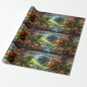 Papel De Presente O ataque do Colossus mutante embrulho de vegetal m