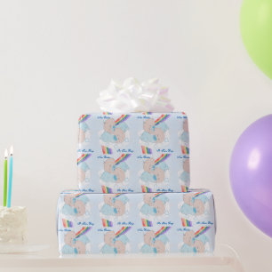 Papel De Presente O bebé do arco-íris junta o costume