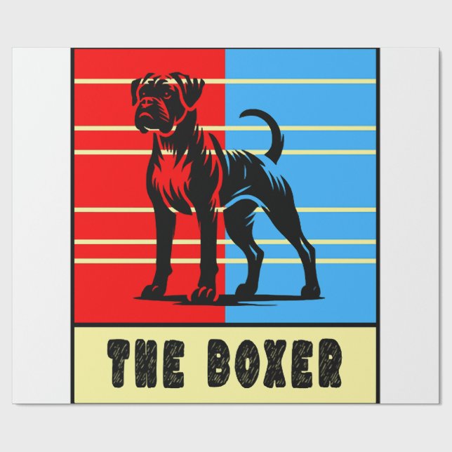 Papel De Presente O Boxer - Cachorro Forte (Aberto)