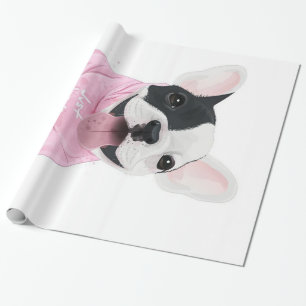 Papel De Presente O Bulldog Francês Bonito Preso Apenas me ame
