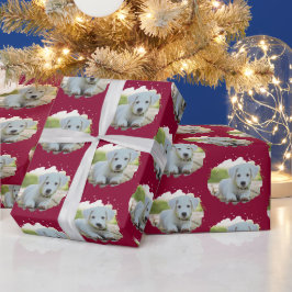 Papel De Presente O Cachorro Bonito Amplia o Padrão Personalizado de