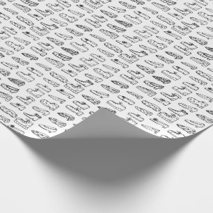 Papel De Presente O Calçado Engraçado Coloriu Seu Próprio Padrão